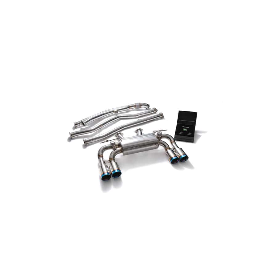 Armytrix BMF87-QS38B Valvetronic Exhaust System BMW M2 F87 2016-2021 with Quad Blue Coated 4" | ML Performance UK UK Car Parts