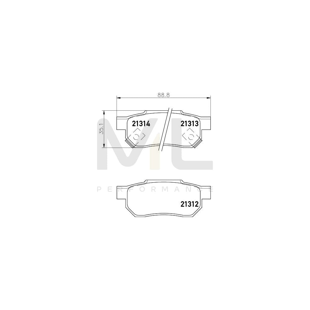 Hella 8DB 355 005-731 Brake Pad Set With Acoustic Wear Warning | ML Performance Car Parts