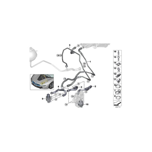 Genuine BMW 07149164643 I15 Wire Holder, Two-Place (Inc. i8) | ML Performance UK Car Parts