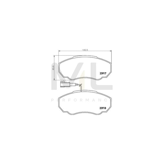 Hella 8DB 355 010-391 Brake Pad Set With Integrated Wear Warning Contact, With Brake Caliper Screws, With Accessories | ML Performance Car Parts