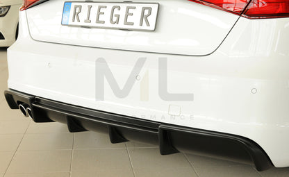 Rieger 00056804 Audi 8V A3 Rear Diffuser 6 | ML Performance UK Car Parts