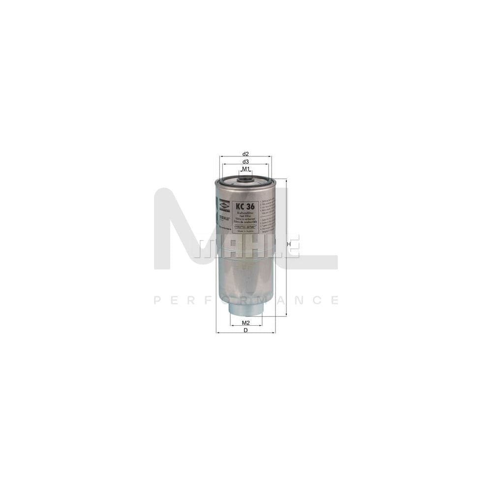 MAHLE ORIGINAL KC 36 Fuel filter for AUDI 100 Spin-on Filter | ML Performance Car Parts