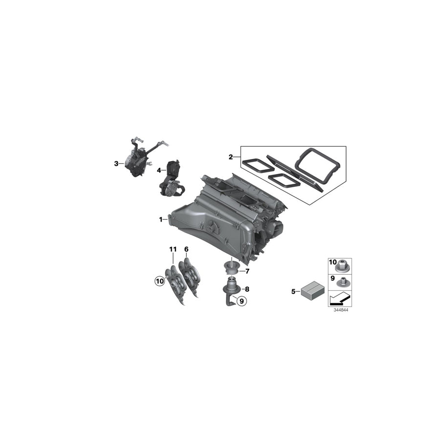 Genuine BMW 64119244078 F25 F26 Empty Housing F Heater/Air Condit.Unit (Inc. X3 35iX, X3 20i & X4 28iX) | ML Performance UK