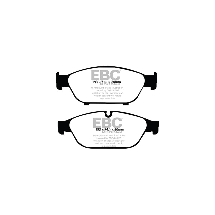 EBC PDKF2319 Audi A6 Ultimax Front Brake Pad & Plain Disc Kit - TRW Caliper 2 | ML Performance UK Car Parts