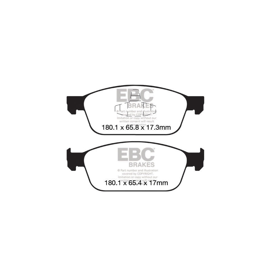 EBC DP52145NDX Ford Bluestuff NDX Front Brake Pads  - ATE Caliper (Inc. Focus Mk3 & Kuga Mk2) 2 | ML Performance UK Car Parts