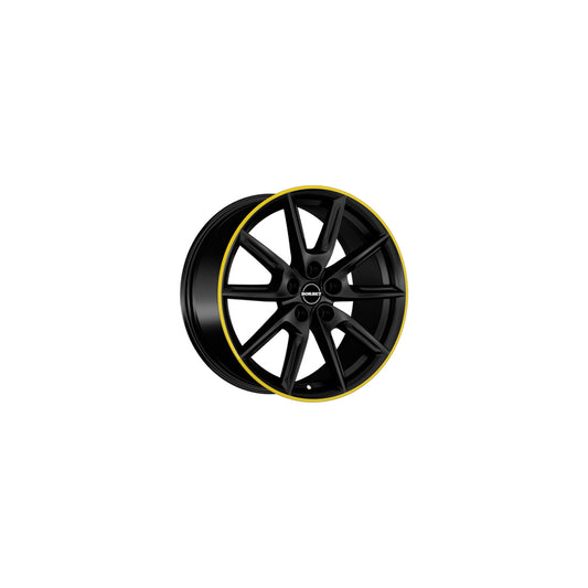 Borbet LX18 8x18 ET48 LX18 80848112566,6BMRY Black Matt Rim Yellow Wheel | ML Performance UK Car Parts