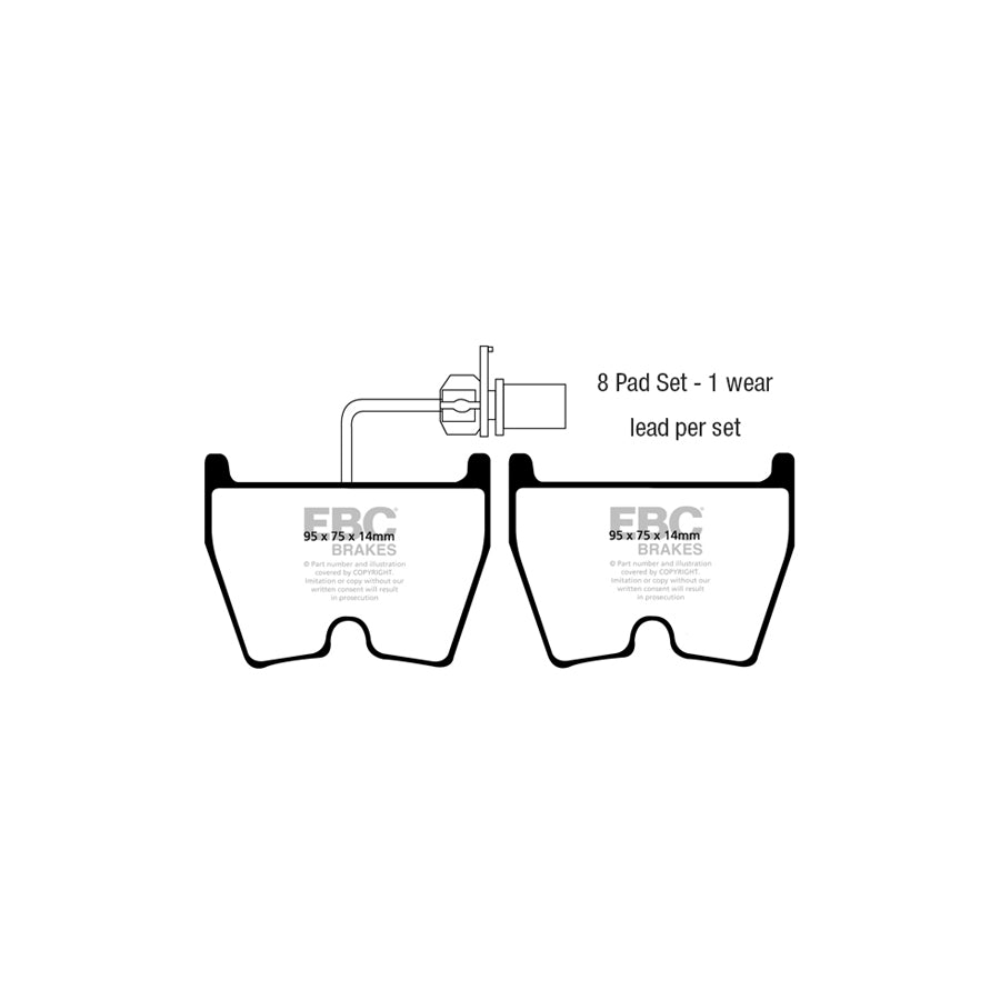 EBC PLK1956 Audi RS4 Yellowstuff Pads and Brake Line Performance Pack - TRW Caliper 2 | ML Performance UK Car Parts