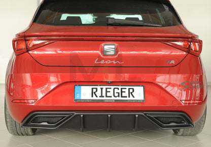 Rieger 00027055 SEAT Leon KL Rear Diffuser 5 | ML Performance UK Car Parts
