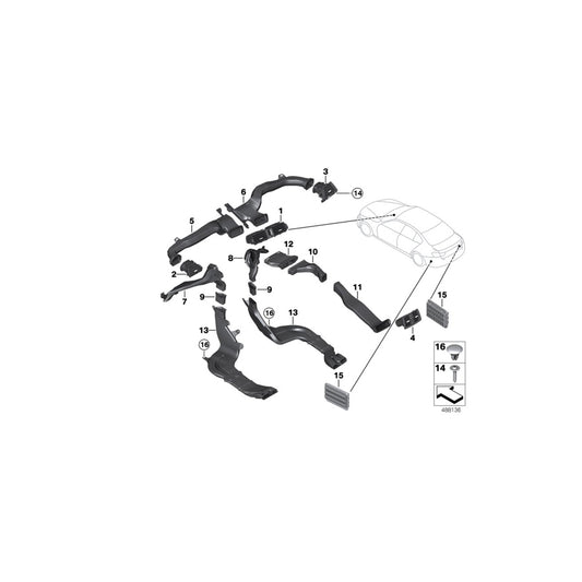 Genuine BMW 64229218496 F32 F33 Cold Air Duct Left (Inc. 430i, 418i & 440i) | ML Performance UK