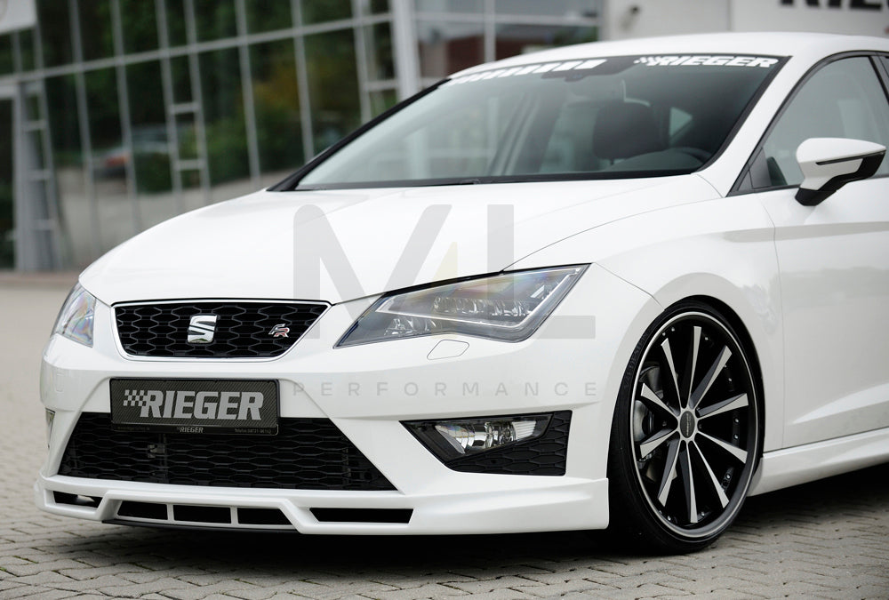 Rieger 00027000 SEAT 5F Front Splitter (Leon FR & Leon Cupra) 6 | ML Performance UK Car Parts