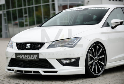 Rieger 00027000 SEAT 5F Front Splitter (Leon FR & Leon Cupra) 6 | ML Performance UK Car Parts