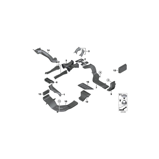 Genuine BMW 64229112137 F03 F04 Cold Air Duct Left (Inc. 750LiX 4.0, Hybrid 5 & 740LiX) | ML Performance UK