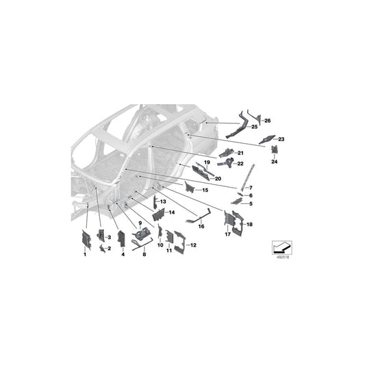 Genuine BMW 41007414984 G07 Molded Part F Column D, Exterior Right (Inc. X7 M50iX, X7 50iX & X7 30dX) | ML Performance UK Car Parts