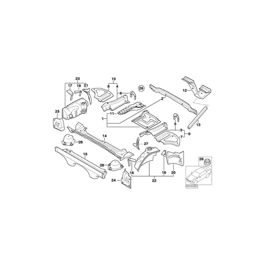 Genuine BMW 41127225070 E89 E86 E85 Mount, Trailing Arm, Right (Inc. Z4 20i) 1 | ML Performance UK Car Parts