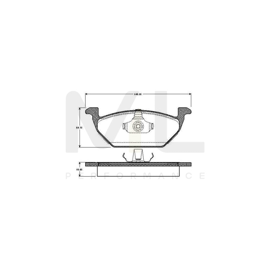 Bosch 0986Tb2313 Brake Pad Set Excl. Wear Warning Contact, With Accessories  | ML Performance Car Parts