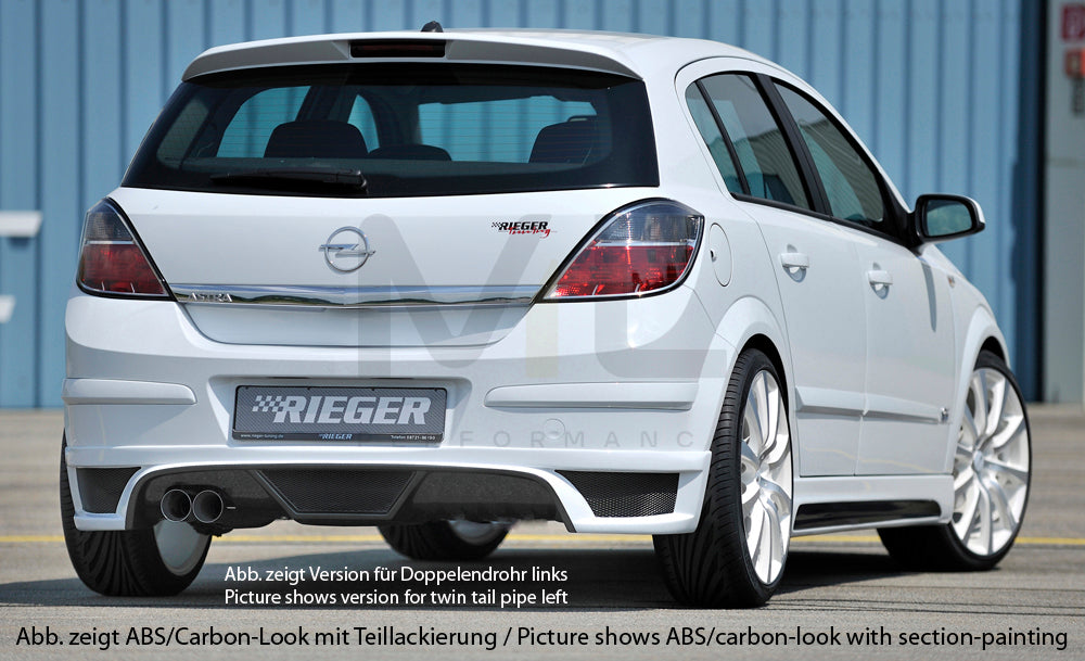 Rieger 00051267 Opel Astra H Rear Diffuser 4 | ML Performance UK Car Parts