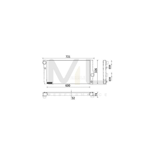 MAHLE ORIGINAL CR 955 000P Engine radiator Brazed cooling fins | ML Performance Car Parts