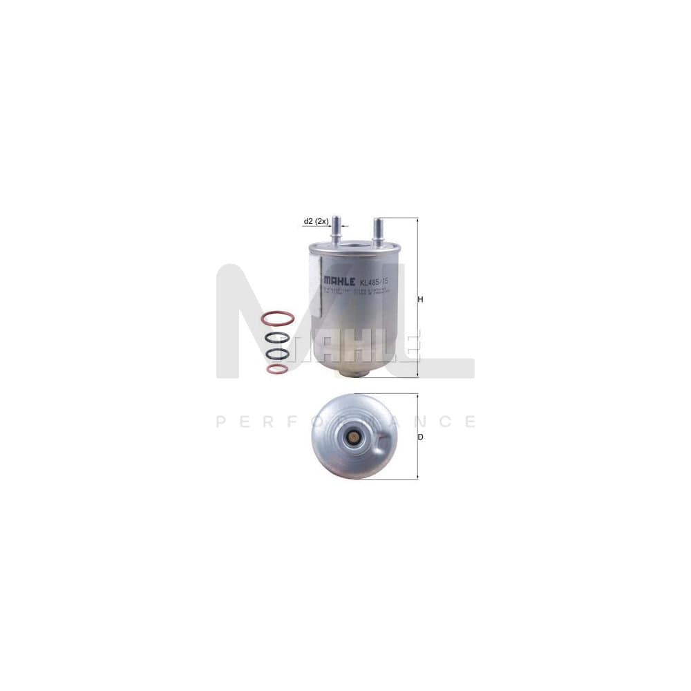 MAHLE ORIGINAL KL 485/15D Fuel filter for RENAULT MEGANE In-Line Filter | ML Performance Car Parts
