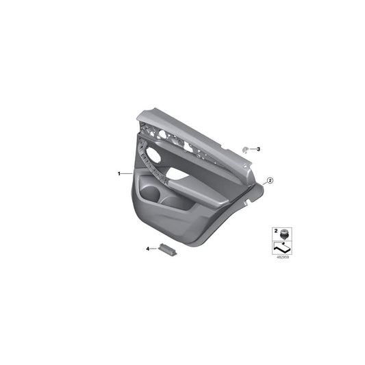 Genuine BMW 51427940117 G02 Door Trim Panel, Rear, Left SCHWARZ (Inc. X4 M40dX, X4 30iX & X4 20dX) | ML Performance UK Car Parts