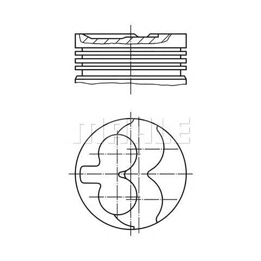 MAHLE ORIGINAL 640 16 00 Piston 83 mm, with piston rings | ML Performance Car Parts