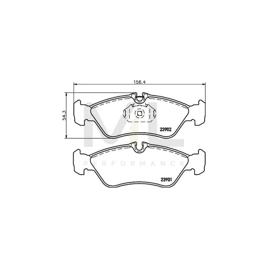 Hella 8DB 355 014-401 Brake Pad Set Incl. Wear Warning Contact | ML Performance Car Parts