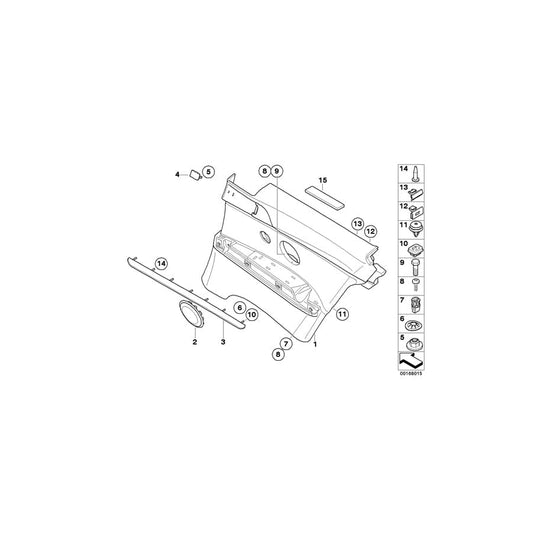 Genuine BMW 51437218810 E92 E92 Lateral Trim Panel Rear Right GRAU/GRAU (Inc. 335d, 320xd & 320d) | ML Performance UK Car Parts