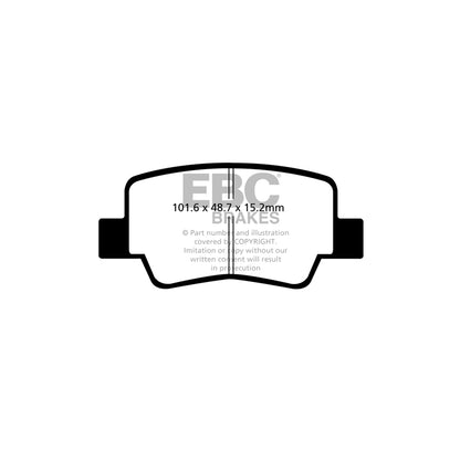 EBC DP22051 Toyota Verso Greenstuff Rear Brake Pads 2 | ML Performance UK Car Parts