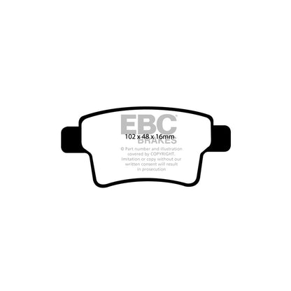 EBC DP21961 Citroen C4 Picasso Greenstuff Rear Brake Pads 2 | ML Performance UK Car Parts