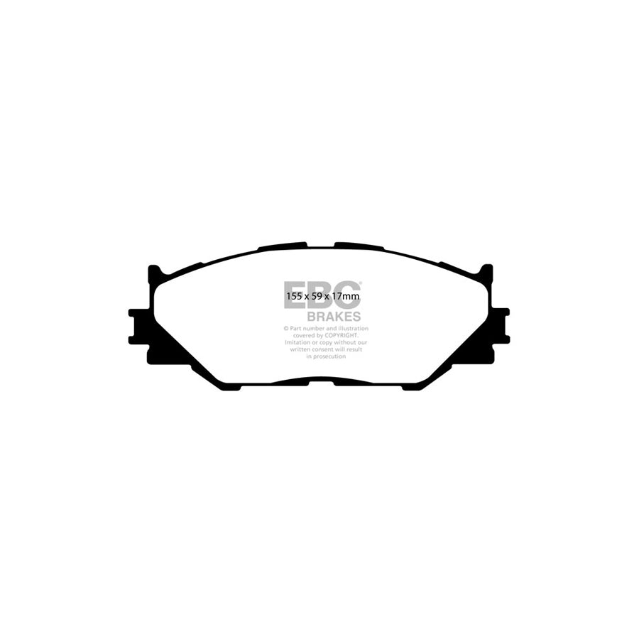 EBC PD02KF277 Lexus Redstuff Front Brake Pad & Plain Disc Kit (Inc. IS200D, IS220D, IS250, IS300h) 2 | ML Performance UK Car Parts