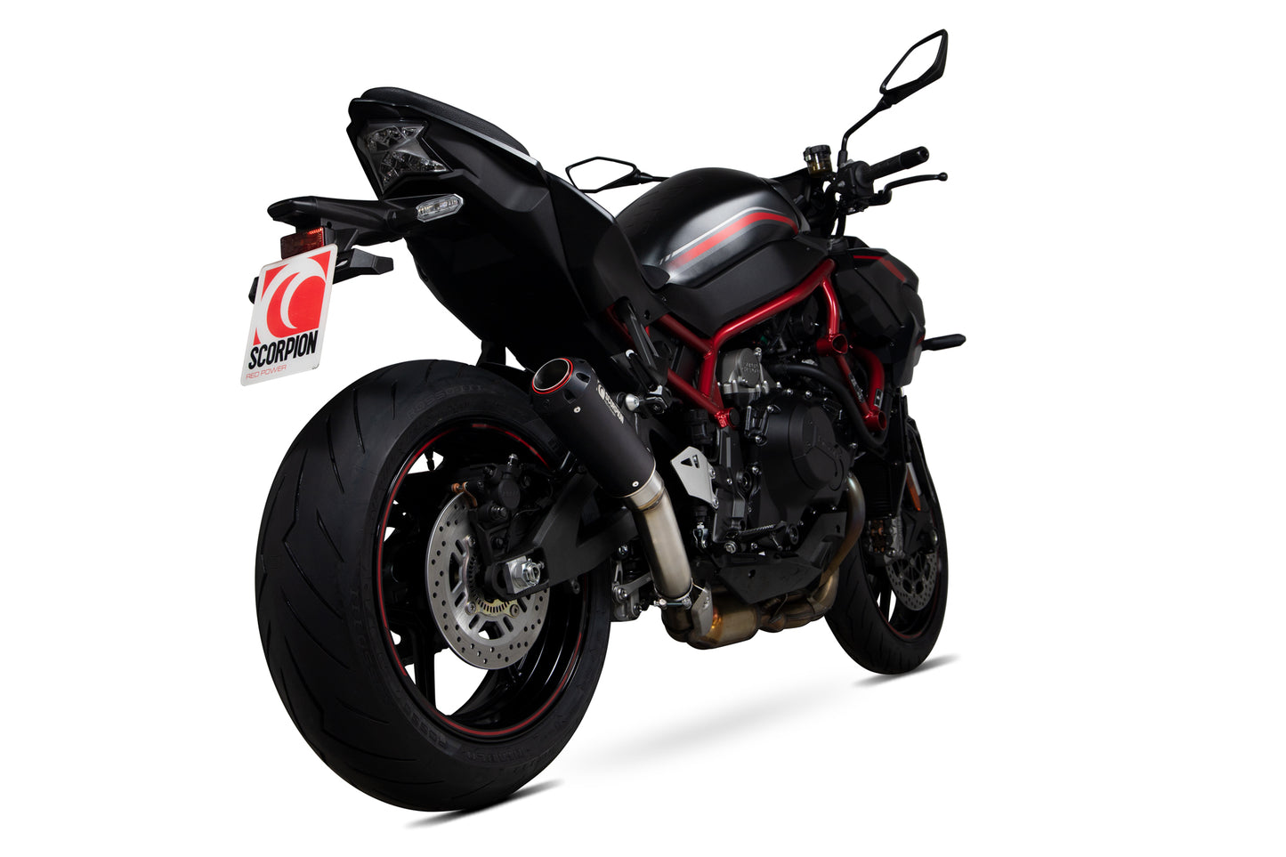Scorpion PKA135BCER Kawasaki Z H2 Red Power Slip-On - Black Ceramic Coated Sleeve | ML Performance UK UK