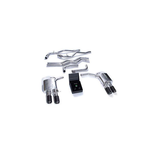 Armytrix AUC8T-QC38 Valvetronic Exhaust System Audi A7 C8 2018+ with Quad Carbon Fiber 4"  | ML Performance UK UK Car Parts