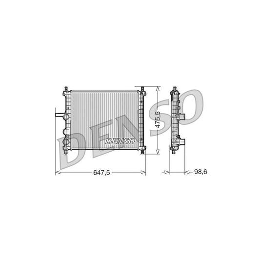 Denso DRM09038 Drm09038 Engine Radiator For Fiat Multipla (186) | ML Performance UK