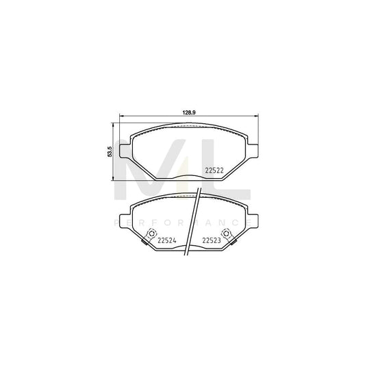 Brembo P 59 093 Brake Pad Set With Acoustic Wear Warning | ML Performance Car Parts