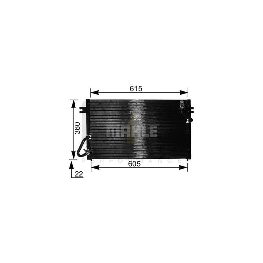 MAHLE ORIGINAL AC 186 000S Air conditioning condenser for MITSUBISHI PAJERO / SHOGUN without dryer | ML Performance Car Parts