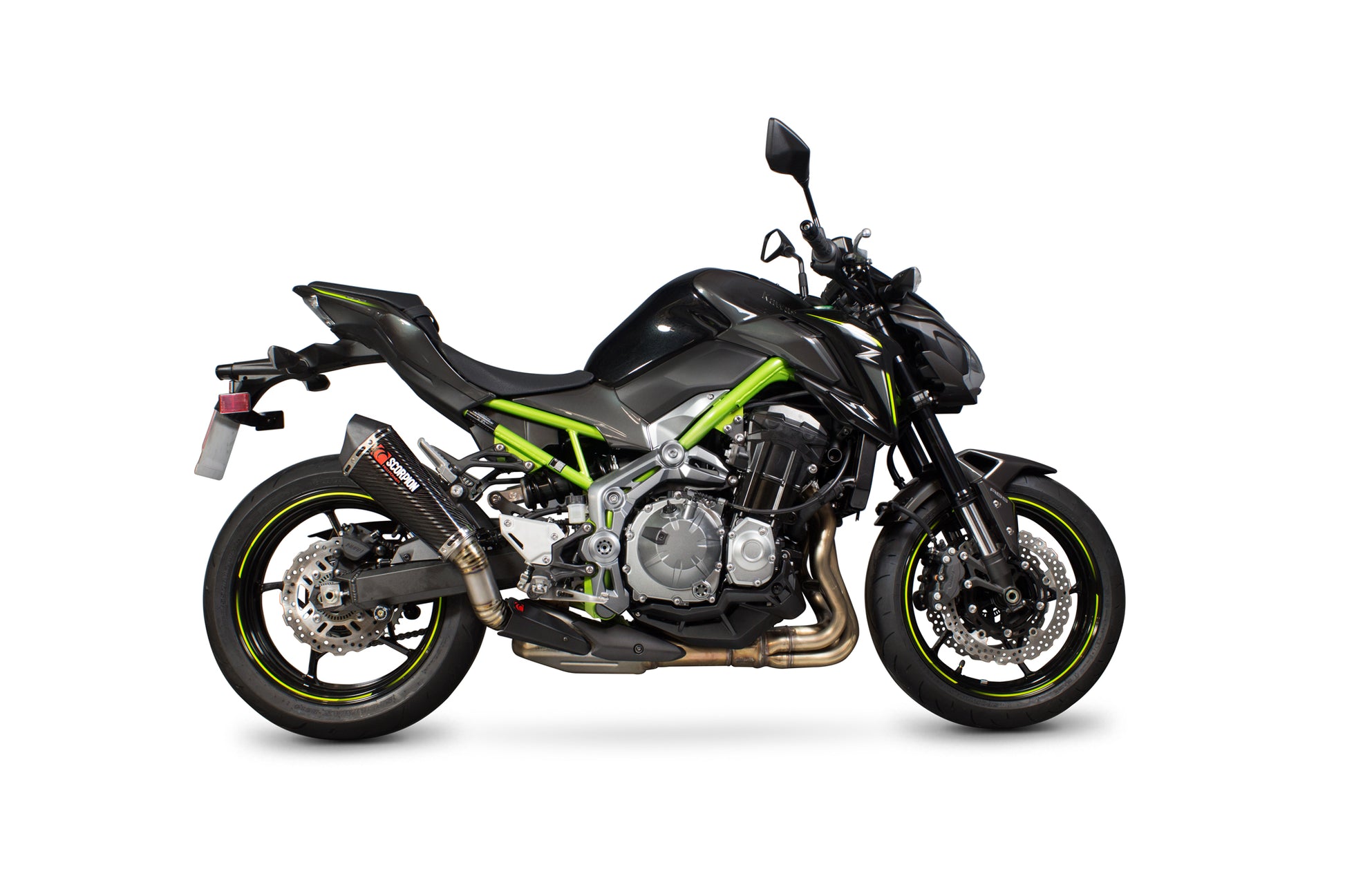 Scorpion RKA114CEO Kawasaki Z900 Serket Taper Slip-On - Carbon Fibre Sleeve | ML Performance UK UK