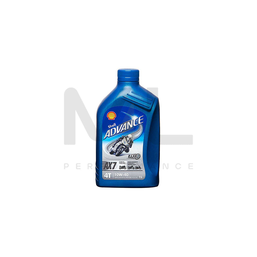 Shell Advance 4T 10W-40 AX7 Motorcycle 4 Stroke - 1Ltr Engine Oil ML Performance UK ML Car Parts