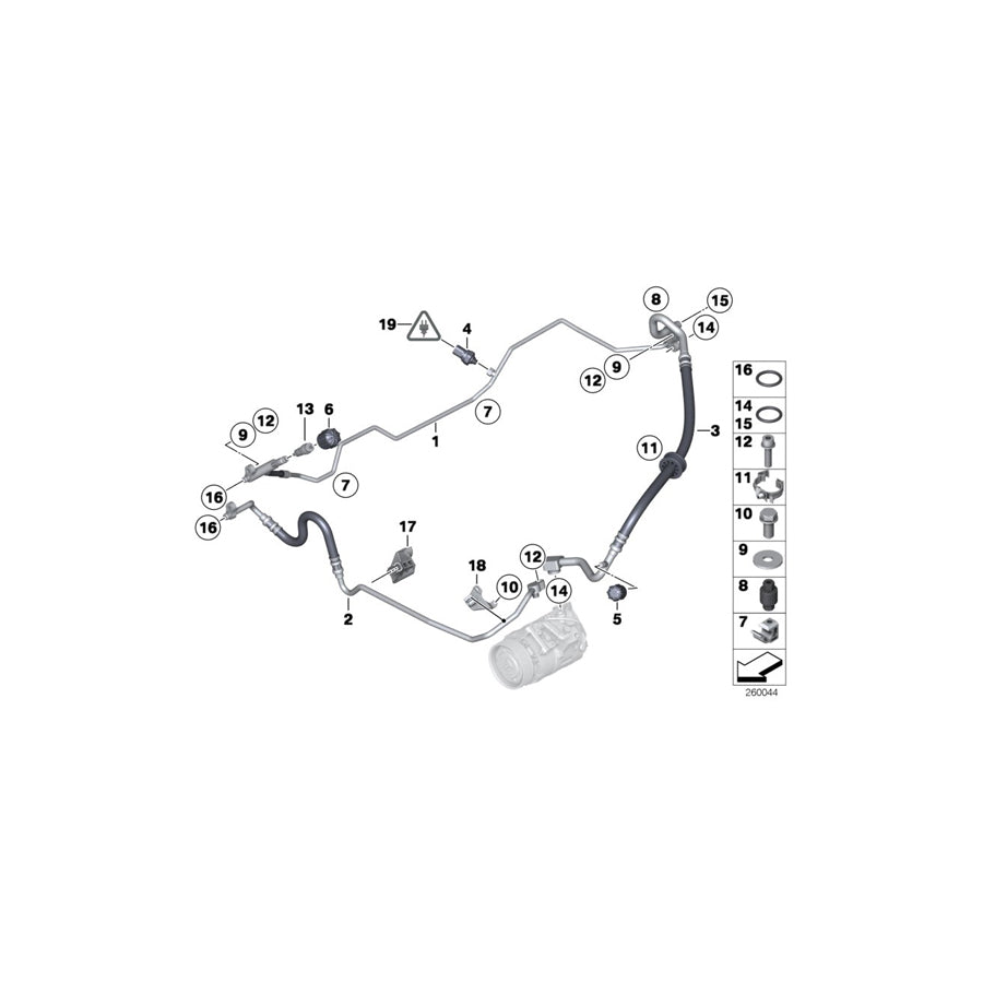 Genuine BMW 64509224837 E89 Suction Pipe Evaporator-Compressor (Inc. Z4 35i & Z4 35is) | ML Performance UK