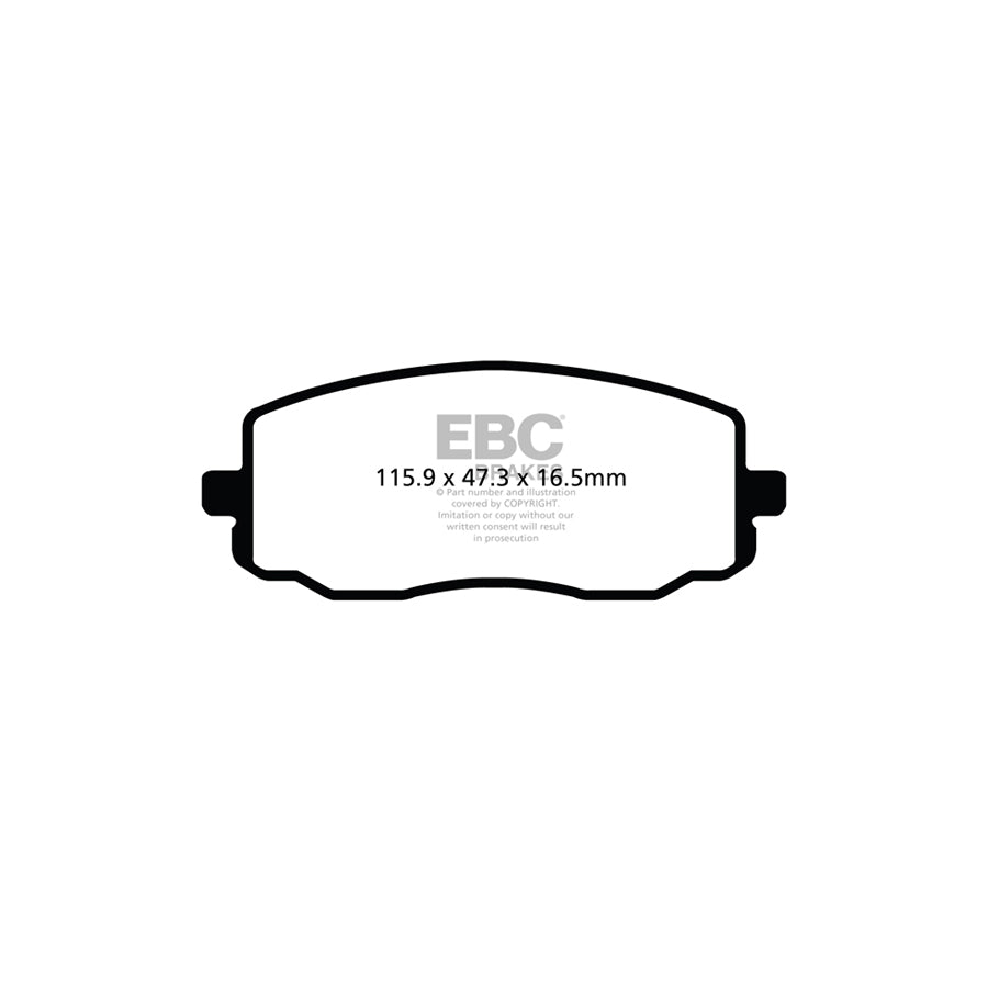 EBC DP22050 Hyundai Kia Naza Greenstuff Front Brake Pads 2 | ML Performance UK Car Parts