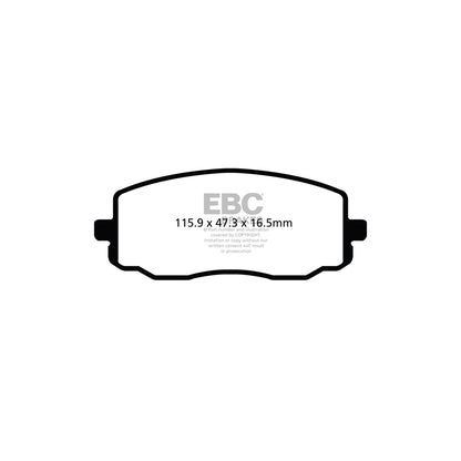 EBC DP22050 Hyundai Kia Naza Greenstuff Front Brake Pads 2 | ML Performance UK Car Parts