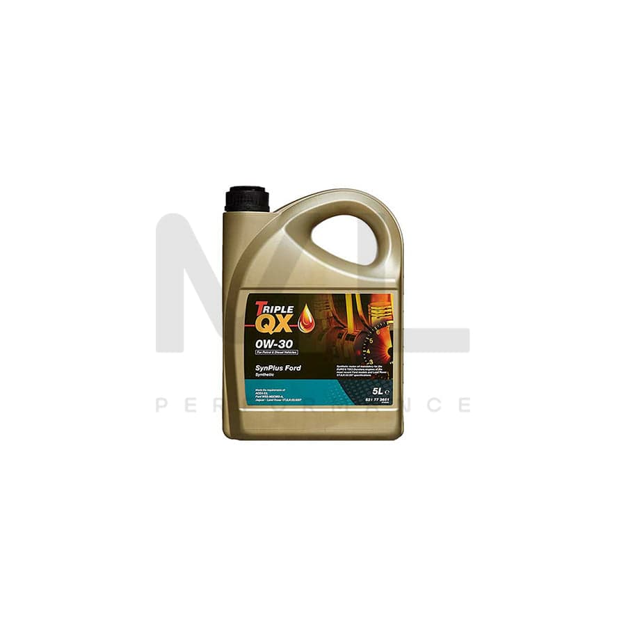 TRIPLE QX SynPlus Engine Oil 0W-30 FS Ford M2C 950A -5Ltr Engine Oil ML Performance UK ML Car Parts