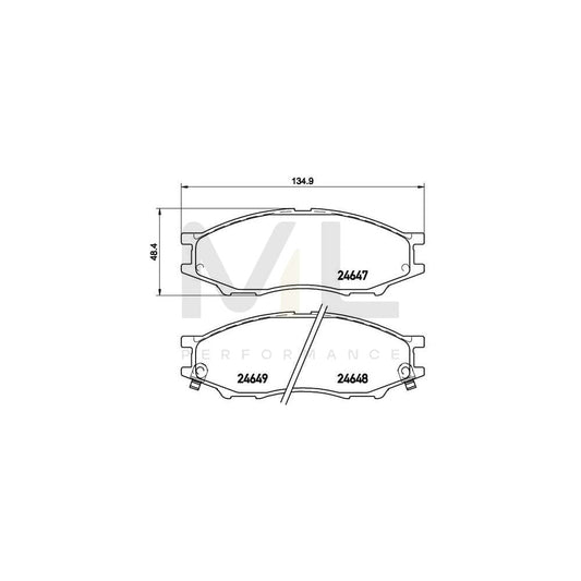 Brembo P 56 083 Brake Pad Set With Acoustic Wear Warning | ML Performance Car Parts