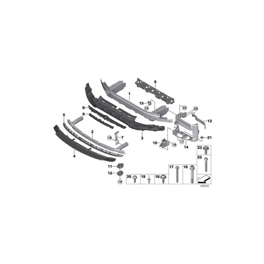 Genuine BMW 51117483632 G15 G14 G16 Mount, Bumper, Front, Lower (Inc. M850iX, 840i & 840iX) | ML Performance UK Car Parts