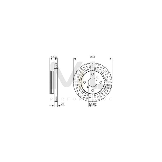 BOSCH 0 986 479 T82 Brake Disc Vented, Oiled | ML Performance Car Parts
