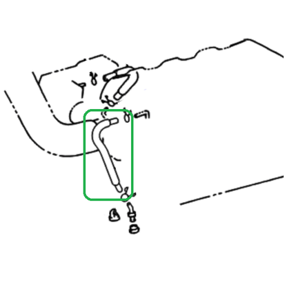 Genuine Lexus 12261-50050 LS Phase 3 Ventilation Hose No. 1