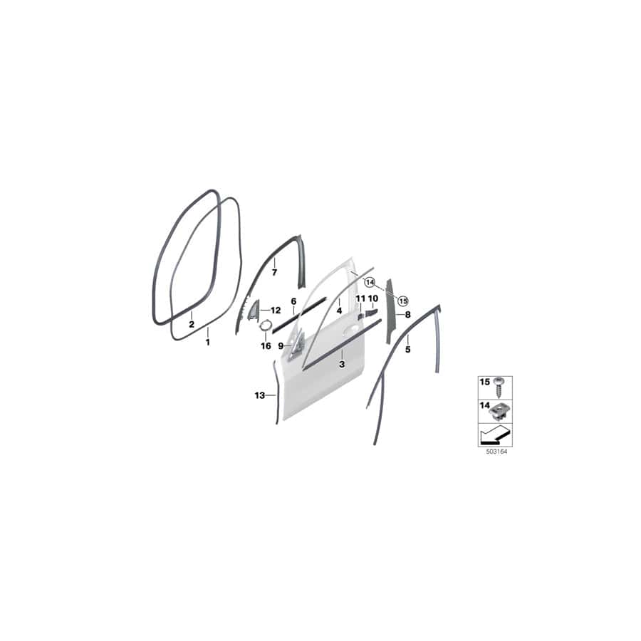 Genuine BMW 51769465542 G05 G07 Edge Protection, Door, Front (Inc. X5 50iX, X7 30dX & X5 30iX) | ML Performance UK Car Parts