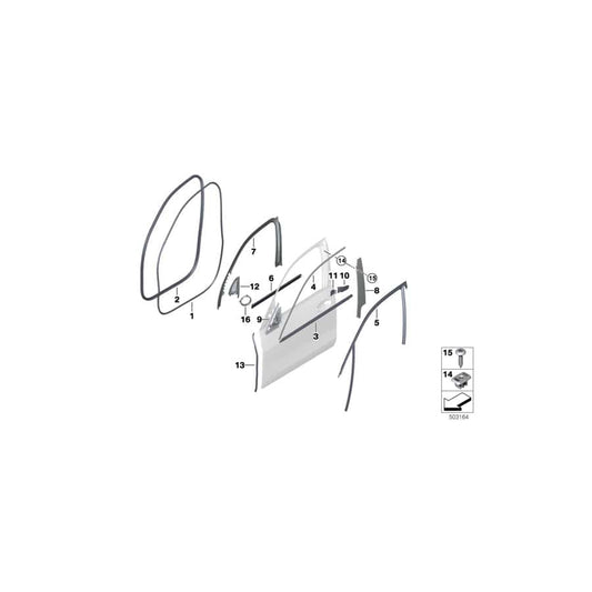 Genuine BMW 51769465542 G05 G07 Edge Protection, Door, Front (Inc. X5 50iX, X7 30dX & X5 30iX) | ML Performance UK Car Parts