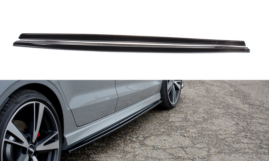 Maxton Design AU-RS3-8VF-S-SD1T Side Skirts Diffusers Audi RS3 8V FL Sedan | ML Performance UK Car Parts