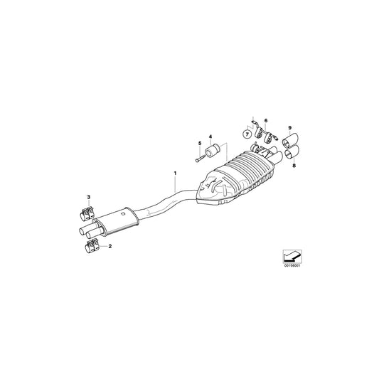 Genuine BMW 18303454942 E83 Tailpipe End Piece, Alu-Look (Inc. X3 3.0i, X3 3.0si & X3 2.5si) | ML Performance UK