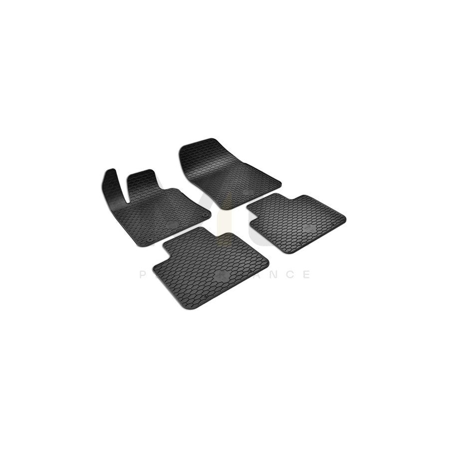 WALSER RubberLine 50847 Floor mat set Elastomer, Front and Rear, Quantity: 4, Black | ML Performance Car Parts