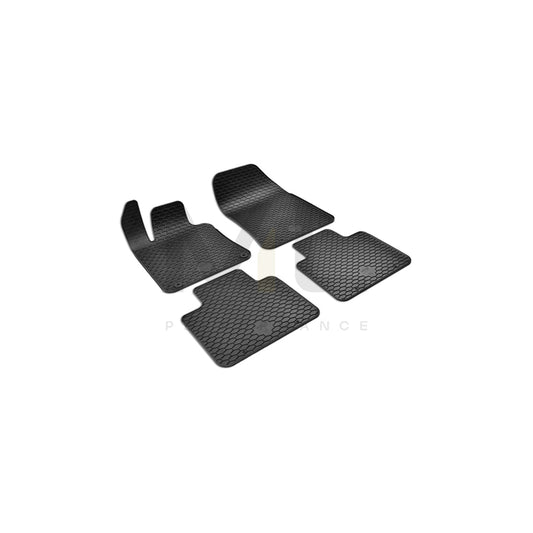 WALSER RubberLine 50847 Floor mat set Elastomer, Front and Rear, Quantity: 4, Black | ML Performance Car Parts